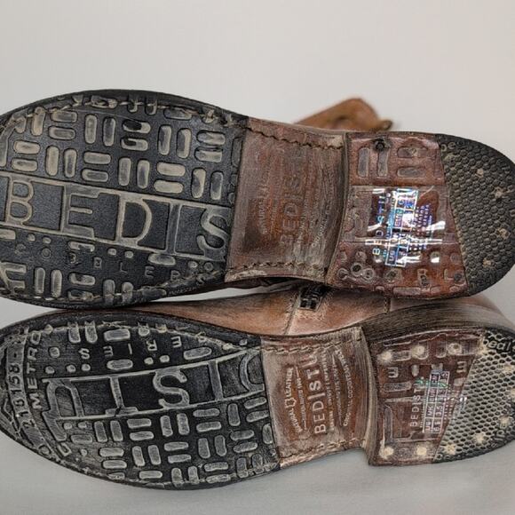 Bed Stu Manchester Knee High Leather Lace Back Boots - Picture 15 of 16